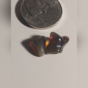 Untreated Natural Black Polished Crystal Opals